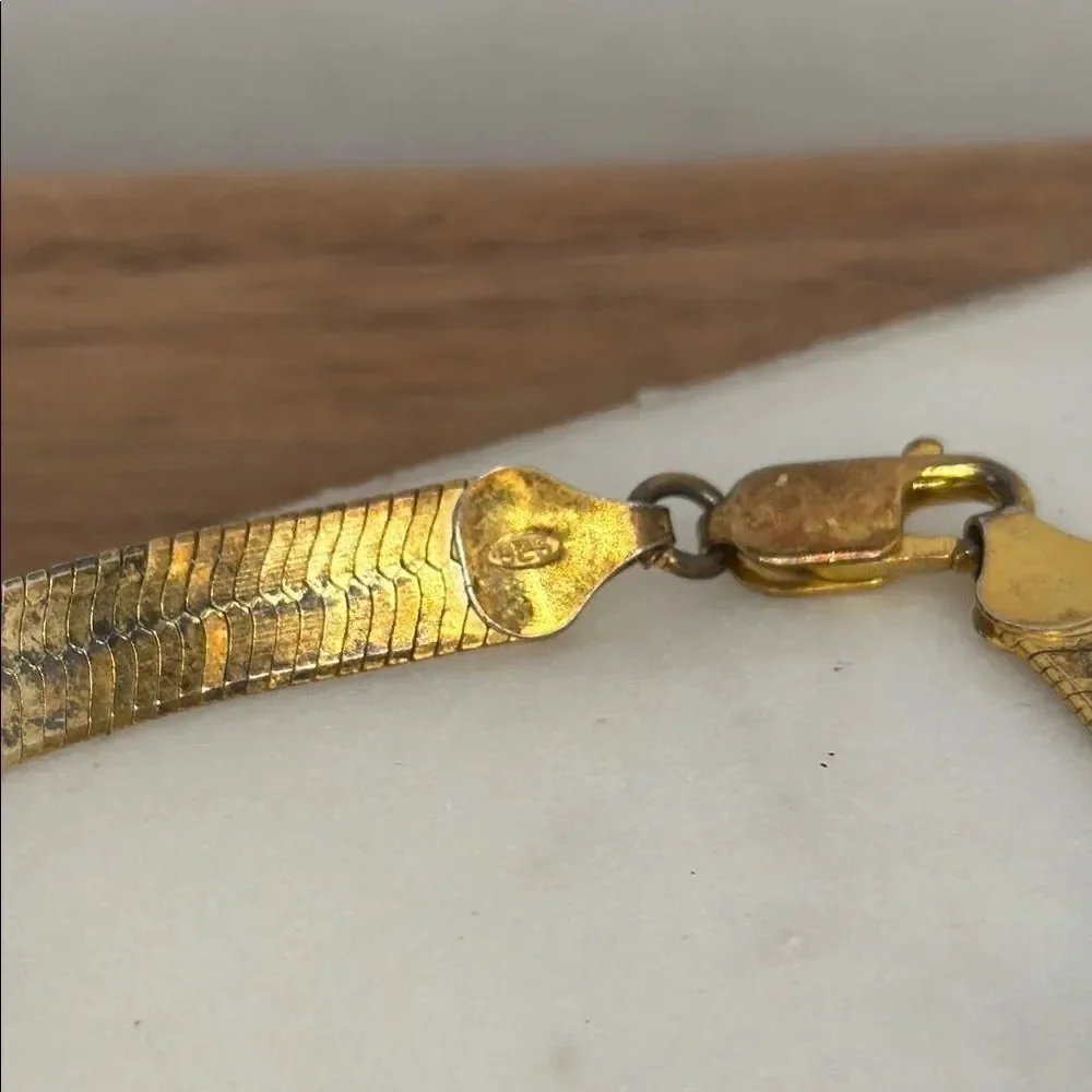 Vintage Italian Estate Gold Tone, Copper Tone and 925 Silver Bracelet lot C51
